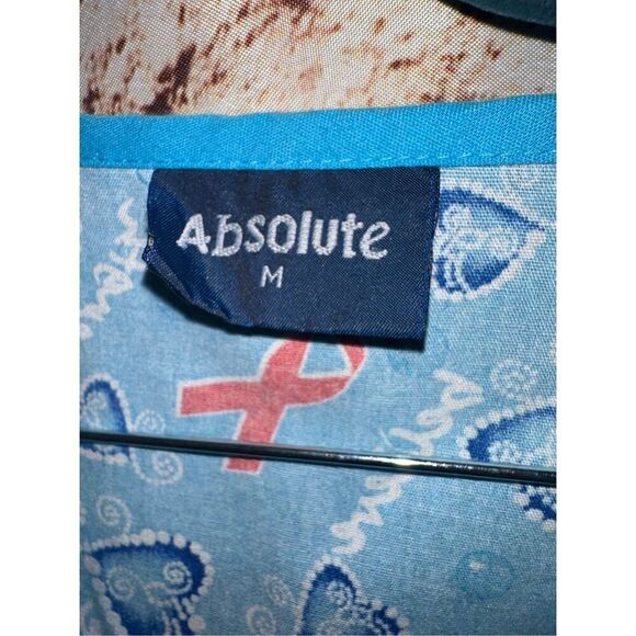 Absolute breast Cancer awareness scrub top size Medium - Picture 3 of 4